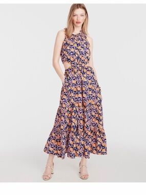 J. Crew Harbour side-cutout dress organic cotton